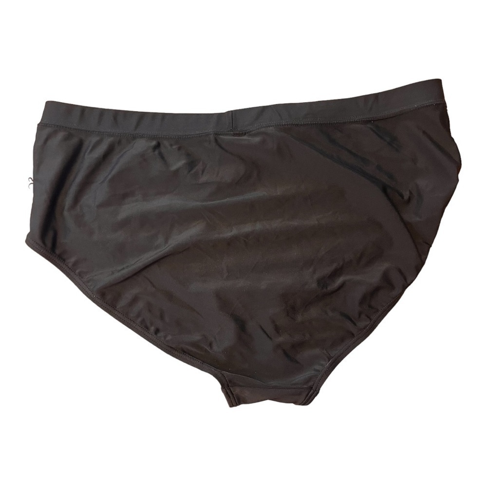 Simon Chang Two-Piece Tankini Swimsuit in Neutral Black, Tan & Gold - Picture 13 of 15